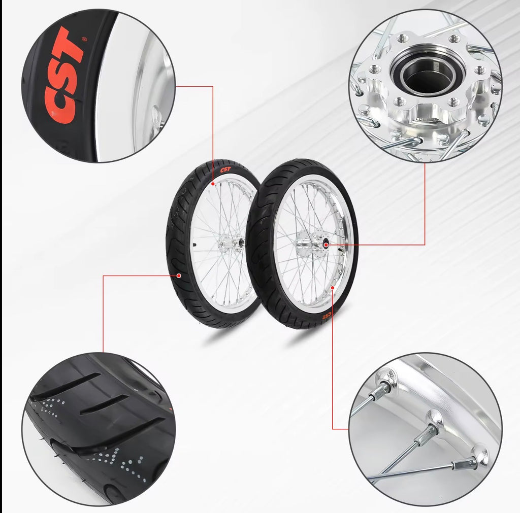 CST Surron super motos Chrome wheels